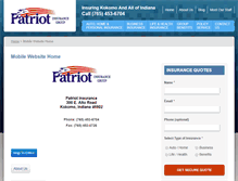 Tablet Screenshot of patriotinsurance.biz